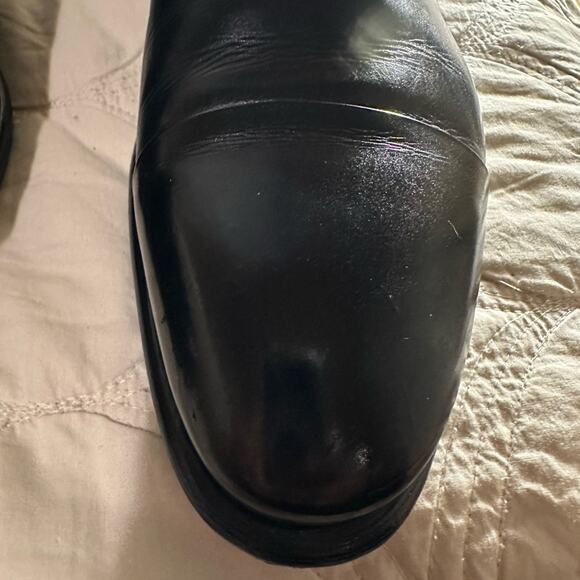 US Size 10 Santoni Black Leather CapToe Goodyear Oxfords - Picture 12 of 14